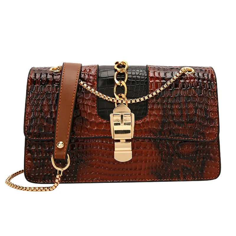Luxury women's shoulder bag with a modern and elegant design.