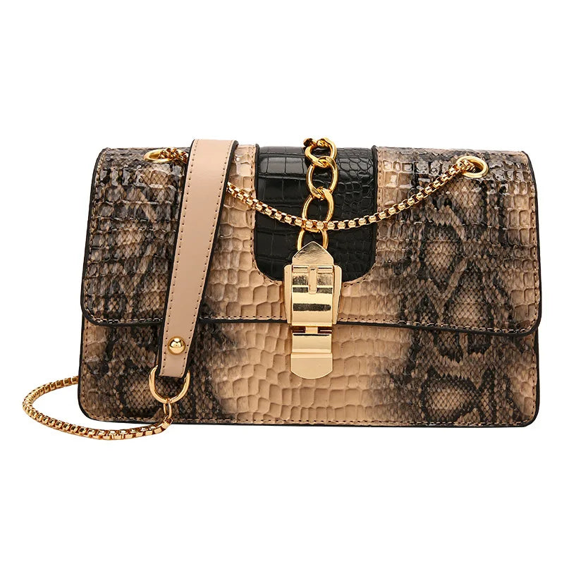 Luxury women's shoulder bag with a modern and elegant design.