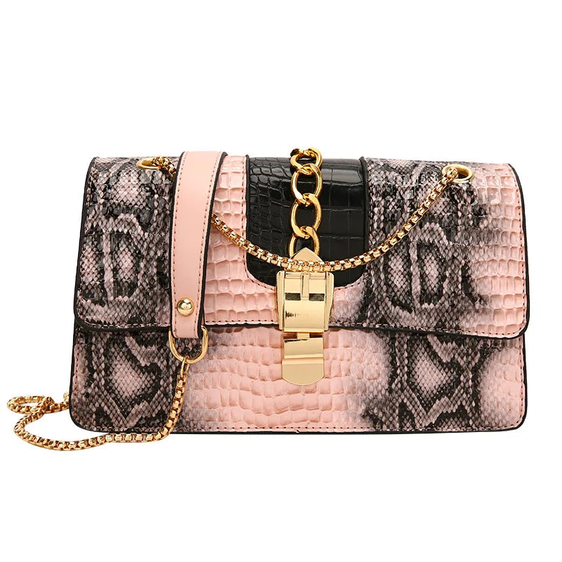 Luxury women's shoulder bag with a modern and elegant design.