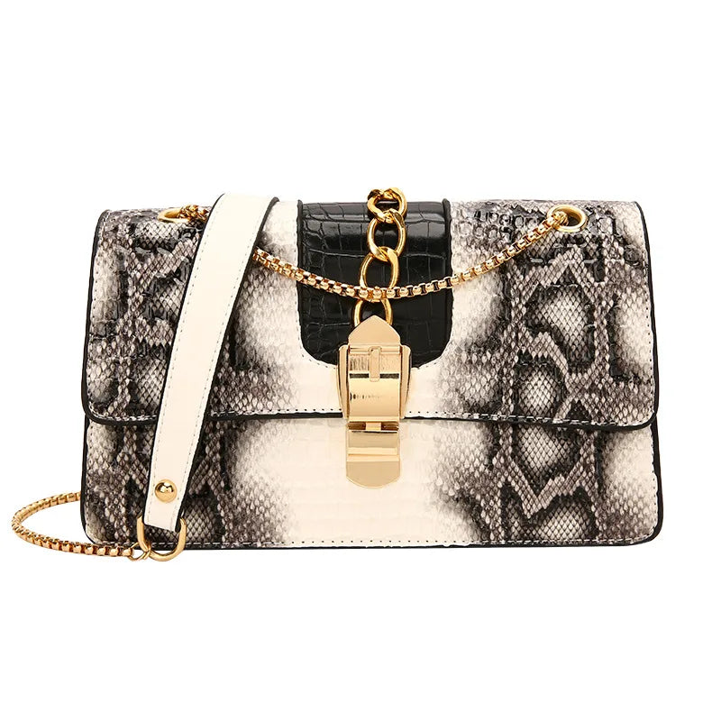 Luxury women's shoulder bag with a modern and elegant design.
