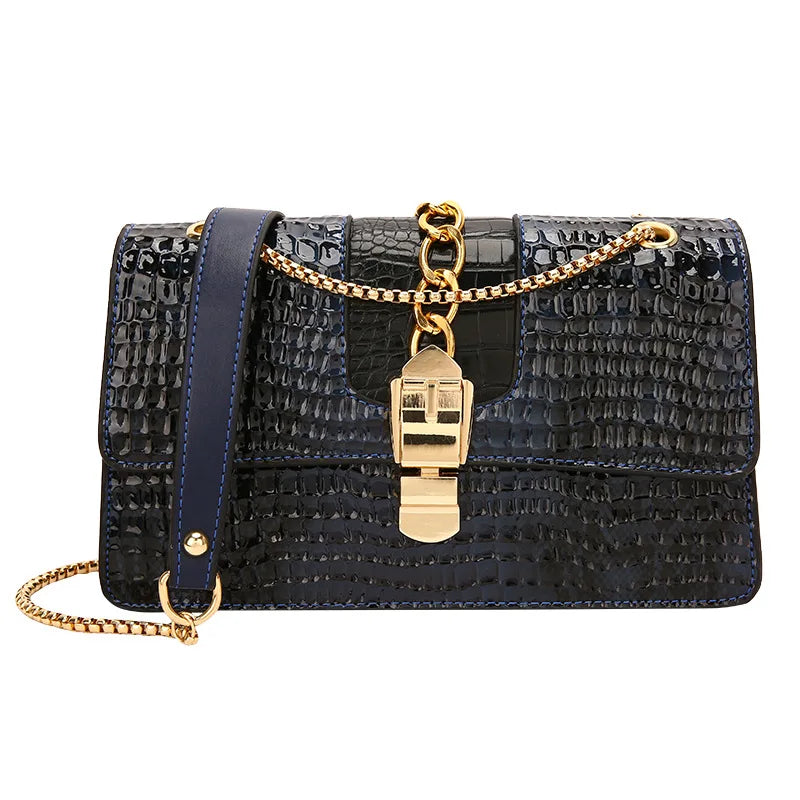 Luxury women's shoulder bag with a modern and elegant design.
