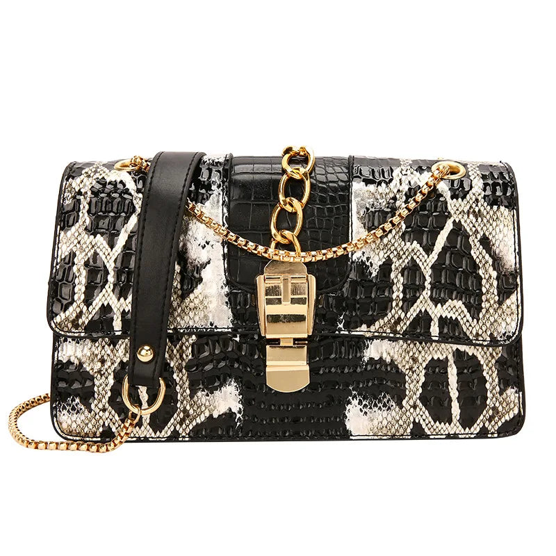 Luxury women's shoulder bag with a modern and elegant design.